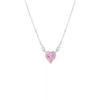 Pequeña princesa rosa diamante dulce collar encantador diseño de nicho femenino lujo ligero elegante dulce simple exquisita cadena de clavícula moda