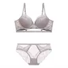Conjunto de Lingerie Sexy de Renda Transfronteiriça para Comércio Exterior para Mulheres com Seios Pequenos Sutiã Push-up Design com Tiras Conjunto de Sutiã Ajustável