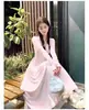 Ropa Personalizada Rosa Ajustada Larga de Protección Solar para Mujer 2026 Nuevo Estilo Transpirable Seda de Hielo Anti-UV Manga Larga Falda Larga