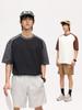 Camiseta Jianheng Americana de Cor Contrastante Manga Raglan Masculina Verão Secagem Rápida Absorção de Umidade Proteção Solar Solta Manga Curta Moda Camiseta Manga Meia para Mulheres