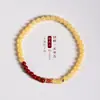 Pulsera de Jade Beige con Pez Koi Cloisonné Estilo Fino 4mm Arena Dorada Púrpura Segunda Generación Cera de Abeja Pulsera de Pez Koi para Mujer Venta al por Mayor
