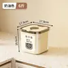 Cubo de Arroz con Tapa abatible personalizado, Barril simple de almacenamiento de arroz de grado alimenticio, Harina Comida para Perros, Barril de almacenamiento de granos transparente para el hogar de gran capacidad