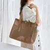 Bolsa de Armazenamento Portátil de Grande Capacidade para Viagem Transfronteiriça, Bolsa de Banho de Mão, Bolsa de Praia de Poliéster, Bolsa de Natação de Malha com Múltiplos Bolsos