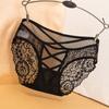 Luxo Claro Preto Sexy Underwear Mulheres Renda Malha Transparente Oco Fino Alça Cruz Tentação Cuecas Femininas
