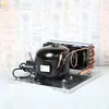 Unidade condensadora de compressor 668W pequena micro fixa, unidade de refrigeração de freezer de geladeira personalizada, ventilador, dissipação de calor