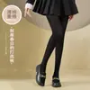 Medias de Rejilla Rombos Grises Primavera y Otoño Delgadas Algodón Puro Ligera Presión Adelgazantes Gris Verano Ropa Exterior Leggings Medias