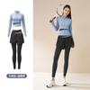 Traje Deportivo Cruzado de Primavera y Otoño con Sensación de Segunda Piel, Ajustado, para Fitness, Ropa Deportiva para Correr, Fitness, Yoga, Conjunto