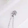 Beixi Joyería de Plata S925 Collar Inteligente Corazón Palpitante de Gato Femenino Dibujo Animado Diamante Brillante Lindo Casual Joyería de Plata
