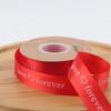 Fita de poliéster com letras em inglês Loveforever de 2,5 cm, flores, fita para embalagem de bolo, presente, 25 jardas/rolo