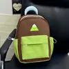 Mochila Cruzada de Alta Gama Retro con Bloques de Color de un Solo Hombro con Textura, Gran Capacidad, Moda Estudiantil Moderna Versátil