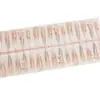 Adesivos de Unha Longos Feitos à Mão com Laço 3D, Bolinhas e Olho de Gato, Peças de Nail Art Usáveis