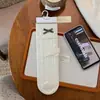 Calcetines florales otoñales suaves para mujer, de longitud media hasta la pantorrilla, estilo dulce, cuento de hadas de hojas verdes retro, estilo preppy, calcetines sin costuras con volantes