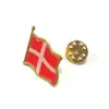 Broche Bandeira da Dinamarca Insígnia Transfronteiriça Metal Alta Qualidade Insígnia Acessórios de Vestuário Pin de Lapela Nacional