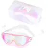 Gafas de Natación Profesionales Transfronterizas Personalizadas para Adultos, Alta Definición, Antivaho, Impermeables, Anti-UV, Galvanizadas, Marco Grande, Gafas de Natación No Irritantes al por Mayor