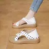 Hermosas Sandalias Romanas para Mujer, Elegantes Sandalias de Verano 2026 Nuevas de Lunares Doble Uso, Sandalias Cómodas de Suela Gruesa