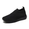 Nuevas zapatillas casuales planas, de punto Flyknit, punta fina, caña baja, ligeras, transpirables, slip-on, punta redonda, calidad de exportación, talla grande