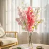 Decoração de Casamento Artificial de Cerejeira com 4 Galhos Ramos de Cerejeira em Camadas Flores de Pessegueiro de Seda Flores Decorativas Atacado para Casamento Flores para Arranjo de Chão
