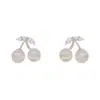 Pendientes de Moda Coreana Accesibles Estilo Lujo Pendientes Lindos de Cereza Dulces Femeninos Pendientes Pequeños Exquisitos para Mujer