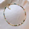 Collar Mambo de Menta con Piedras Naturales de Colores para Mujer, Nuevo Modelo 2026, Collar con Colgante Único y de Nicho de Cuentas de Piedra Natural