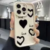 Capa de Celular Temática de Coração Transfronteiriça Adequada para Apple 17 Pro Max, Estilo Ins Japonês e Coreano, iPhone 16/15/14, Estilo Europeu e Americano 13
