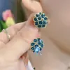 Novos Brincos de Diamante Coloridos para Mulheres, Brincos de Luxo Leve de Alta Qualidade, Brincos de Nicho, Brincos Versáteis de Pétala Curta Atacado