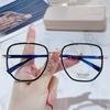 M2188 Montura de Gafas para Teléfono Móvil de Temperamento Polygonal para Chicas Sin Graduación Se Puede Equipar con Lentes de Cerca Amantes