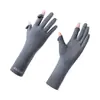 Luvas de Proteção Solar Femininas Resistentes a UV Tela Sensível ao Toque Outdoor Dirigindo Antiderrapantes Proteção Solar Verão Leves Equitação Luvas de Seda de Gelo