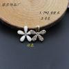 Kuishah Flor de Cinco Pétalas Trevo da Sorte Capa de Celular Acessórios de Liga de Zinco DIY Decoração de Cabelo Material de Strass Ornamento de Flor da Sorte