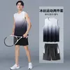 Conjunto Esportivo Masculino Secagem Rápida Seda de Gelo Colete Shorts Corrida Verão Treinamento Fitness Bola Vestuário Transfronteiriço Fábrica Atacado