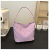 Bolso de Hombro Nuevo Fresco Simple de Verano Bolso de Mano Ligero Bolso para Debajo del Brazo Bordado con Letras Versátil Bolso Coreano para Mujer