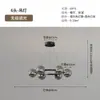 Lustre para Sala de Estar Minimalista Italiano Arte Criativa Anel Lâmpada Atmosférica Preta Vidro de Alto Padrão Feijão Mágico Lâmpada de Hall