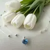 Collar de Cadena para Clavícula de Doble Capa con Perlas y Pedrería Fresco y Ultra Brillante, Dulce y Elegante, Temperamento Femenino, Moderno y Sencillo para Mujeres