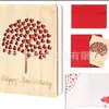 Tarjeta de felicitación de madera con forma de corazón de árbol grande para el Día de la Madre Tarjeta de bendición para el Día de la Madre tarjeta de bambú para el Día de la Madre venta al por mayor transfronteriza