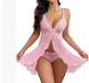 Pijamas Sexy Europeos y Americanos para Mujer, Sexy Escote en V con Encaje, Tirantes, Traje Multicolor, Ropa Interior Sexy, Suministro Transfronterizo