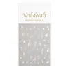 Pegatina Blanca Elegante de Rosa para Uñas Plana con Adhesivo Láser Rosa Pegatina DIY para Uñas Joyería Estilo Dh