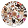 Pegatinas de graffiti de alimentos 50 piezas transfronterizas para teléfonos móviles, tazas, pegatinas decorativas impermeables resistentes a los arañazos, pegatinas para diario de mano para niños, venta al por mayor