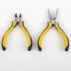 Suministros del Fabricante Pinzas de Punta Fina de 5 pulgadas con Mangos Amarillos y Negros, Pinzas Mini, Herramientas Manuales, Pinzas de Punta Fina