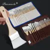 Set de Alta Gama Transfronterizo de 24 Piezas de Pinceles Envueltos en Tela, Brochas de Tabla, Pinceles para Pintura al Óleo, Pinceles para Pintura Acrílica, Pinceles de Nylon