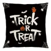 Nueva Funda de Almohada de Halloween Amazon Transfronteriza Lino Calabaza Funda de Almohada para Sofá del Hogar Cojín de Dormitorio