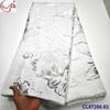 Tecido Brocado Jacquard Bordado Antigo com Fio de Ouro e Prata Tecido de Renda Brocado Africano Cheongsam