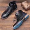 Botas de cuero para hombre de talla grande transfronterizas, botas individuales, botas cortas de trabajo de talla americana de moda, botas Martin de caña alta de comercio exterior