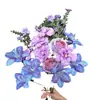 Explosiones Morado Azul Monet Jardín Morado Ventana Hermoso Chen Flor de Simulación Celebridad de Internet Suave Decoración de Boda Flor Artificial Lirio