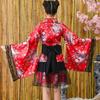 Disfraz de anime de cosplay de estilo japonés, disfraz mejorado de chica linda japonesa, conjunto de fuegos artificiales, kimono japonés