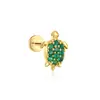 Aretes de Acero Inoxidable Oro de 18K Zircón Acero de Titanio Mini Piercings de Nariz de Rosca Piercing Anillos para Ombligo Joyería Transfronteriza Europea y Americana