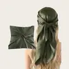 Lenço de Cabeça Estilo Europeu e Americano, Lenço de Seda Liso para Mulheres, Seda de Imitação, 90 Cores, Acabamento em Cetim, Lenço no Atacado de Fabricantes da Ásia Central