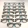 Nuevo marco de gafas todo negro tr90, montura cuadrada retro completa, para hombres, mujeres y adolescentes, montura para gafas de miopía, lote mixto opcional