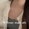 Collar Coreano Nuevo 2025 Diseño de Nicho Plata de Ley S925 Simple Forma de Martillo Gota de Agua Cadena para Clavícula Lujo Ligero Uso en Capas para Mujeres
