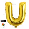 Globo Alfanumérico Mediano Dorado y Plateado de 32 pulgadas Decoración de Cumpleaños Papel de Aluminio Fiesta de Bodas Set de Película de Aluminio Arreglo Globo