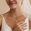 Collar de Oro para Mujer con Colgante de Perla Europeo y Americano Transfronterizo, Moderno y Versátil, Diseño Elegante y con Estilo, Cadena para Clavícula para Citas