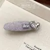 Corea del Sur Lujo Ligero Sentido de Alta Gama Brillo Fino Clip de Pato con Pedrería Dulce Moda Clip para Flequillo Lateral Pasador Roto Accesorios para el Cabello
